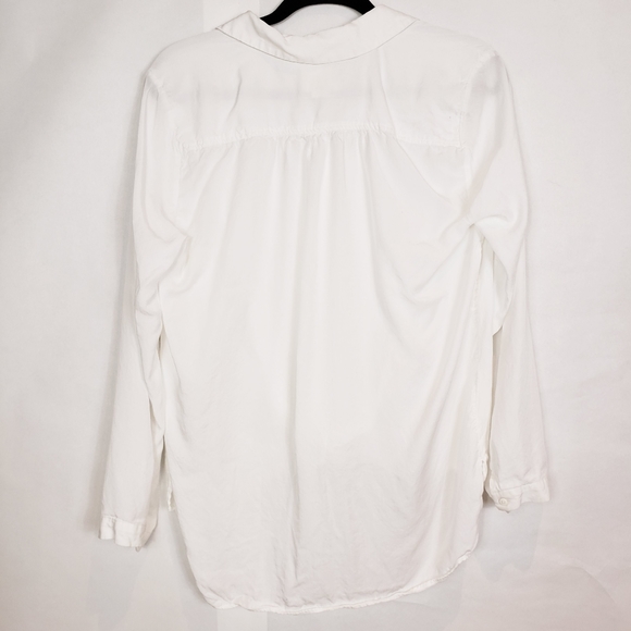 {Anthro} Maeve white button down tie hem - Picture 4 of 6